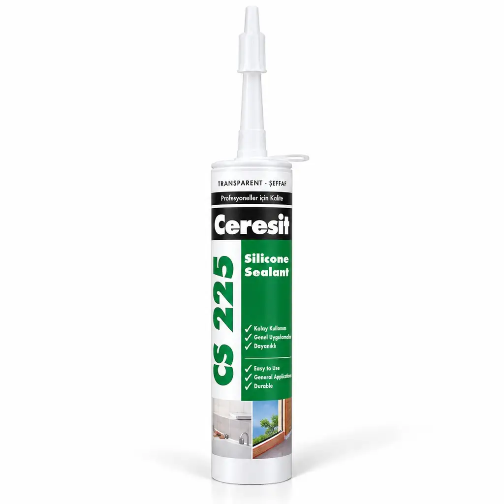 Ceresit CS 225 Silikon Mastik Şeffaf 240 ml Genel Amaçlı Silikon
