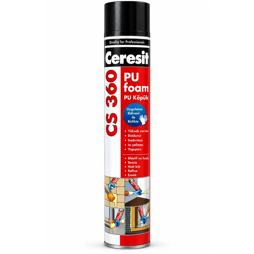Ceresit CS 360 PU Köpük 750 ml Pipetli Poliüretan Montaj Köpüğü