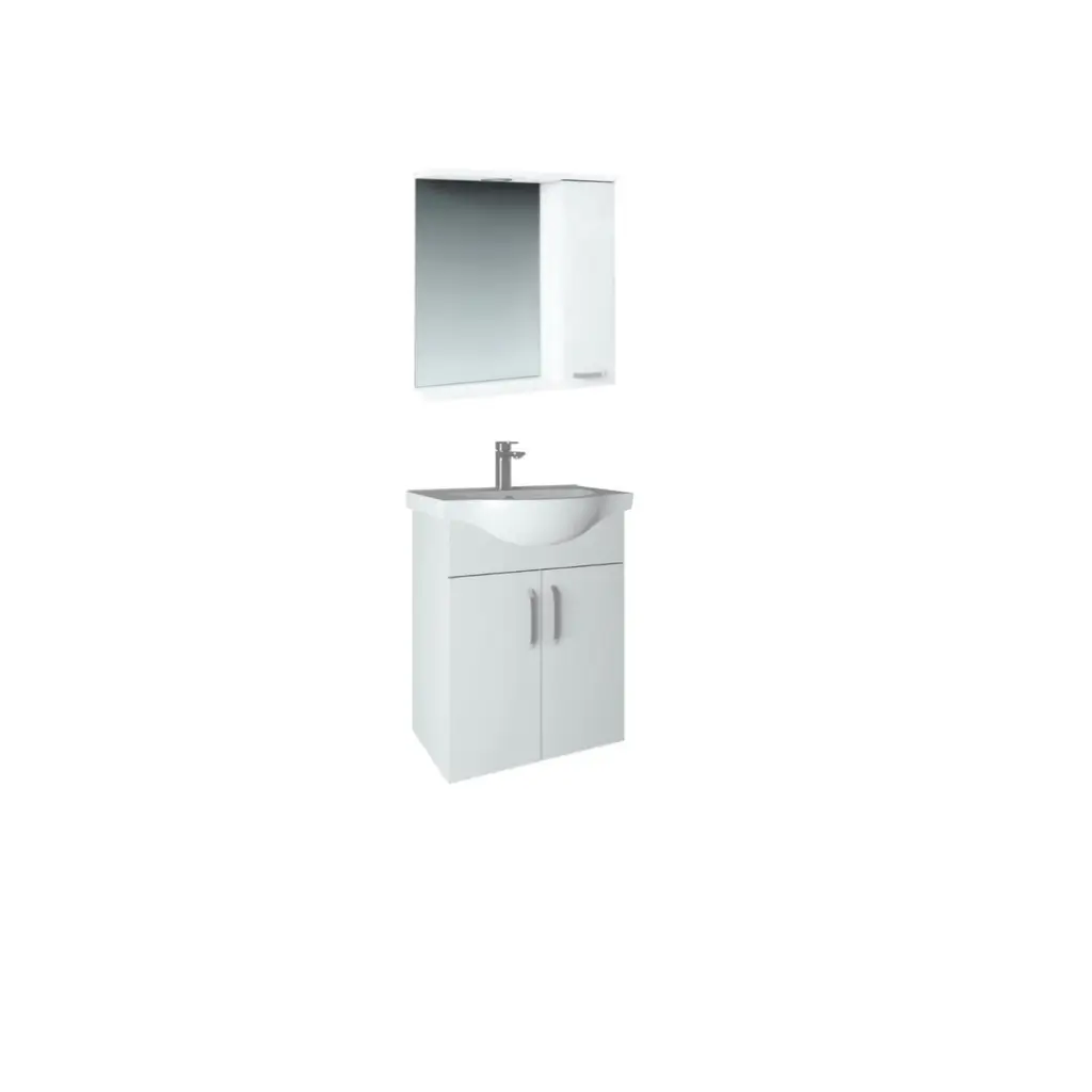 ORKA DURU 55 CM BANYO DOLABI BEYAZ