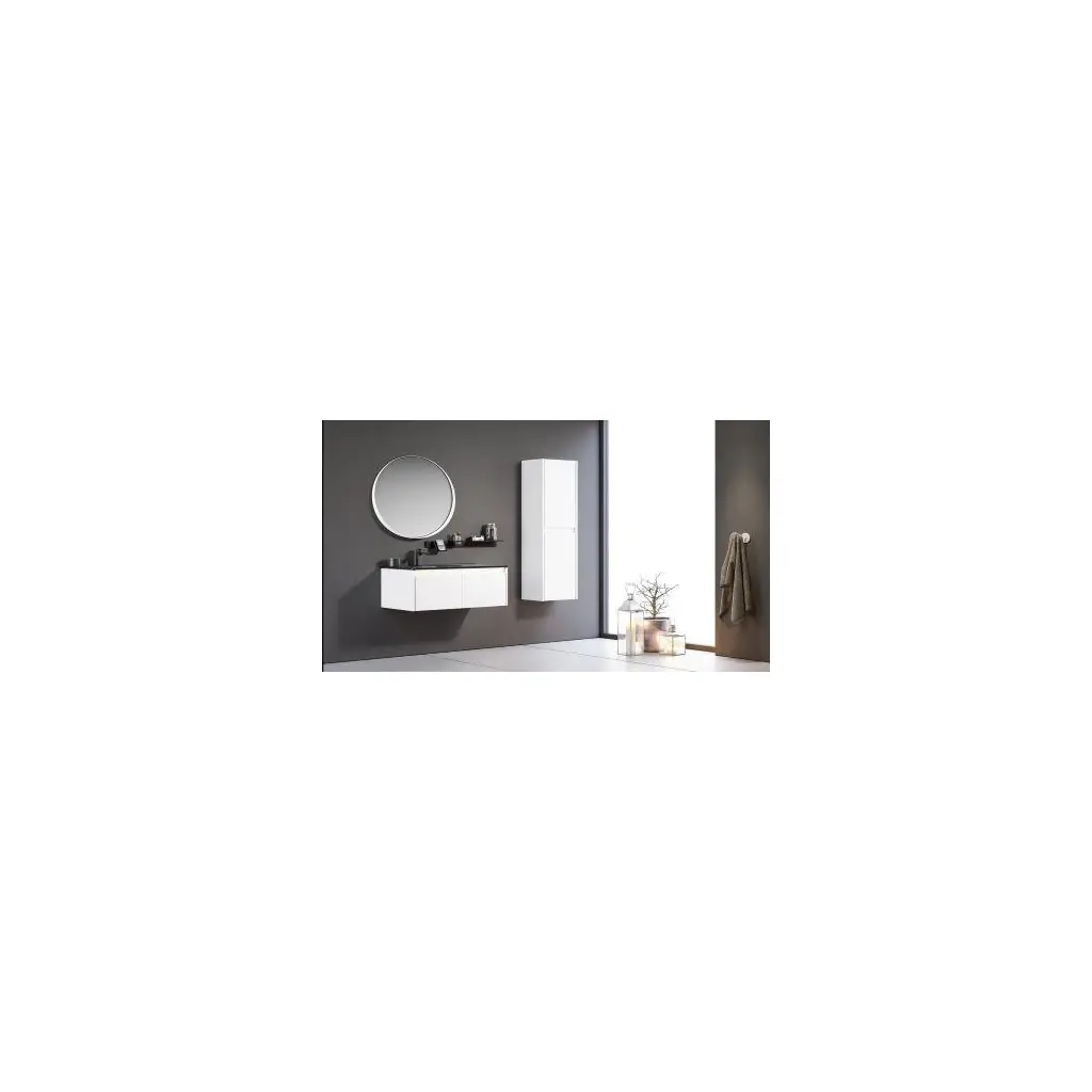 ORKA LİSBON 90 CM BANYO DOLABI MAT BEYAZ