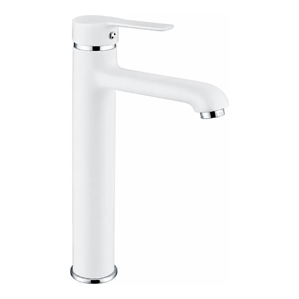 Polisu Kristal Çanak Lavabo Bataryası - Beyaz - 30 Cm
