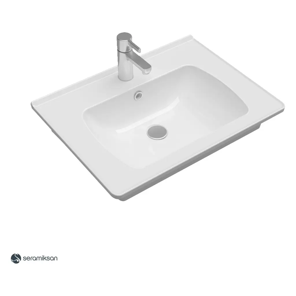 Seramiksan Saturn Flat Lavabo 60 cm Mobilya Geçmeli
