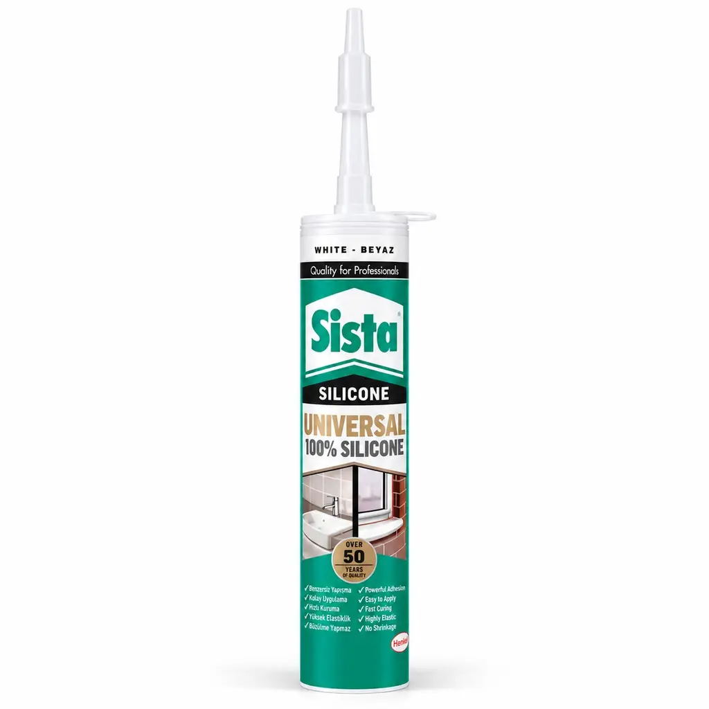 Sista Universal %100 Silikon Beyaz 280 ml Genel Amaçlı Silikon Mastik
